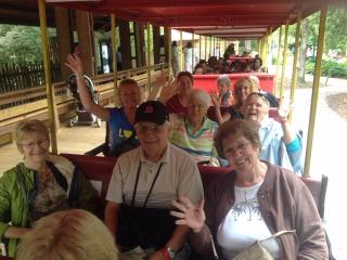 Seniors on a train